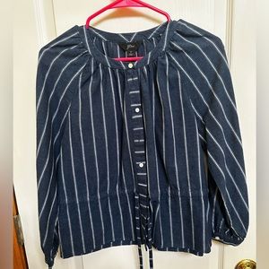 Navy blue cinch waist j. Crew top